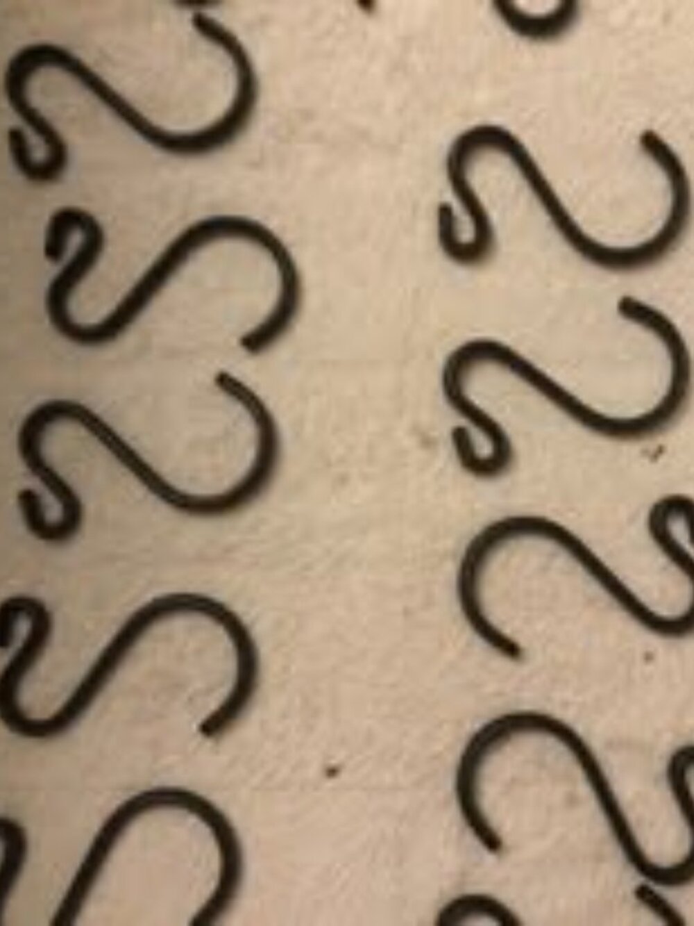 vintage Set of 12 Black Metal curtain hooks